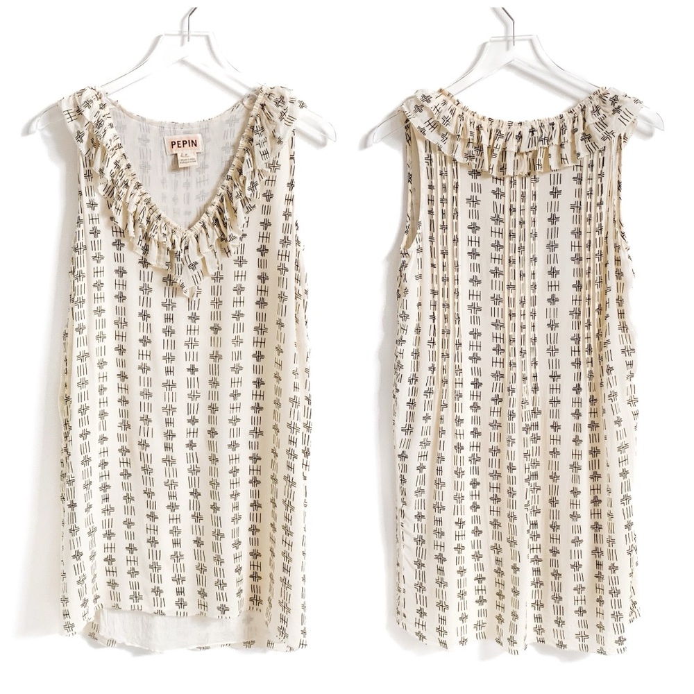 Anthropologie Pepin Ruffle Shift Tunic Dress